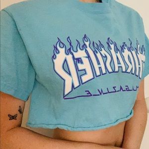Blue Thrasher Cropped Tee